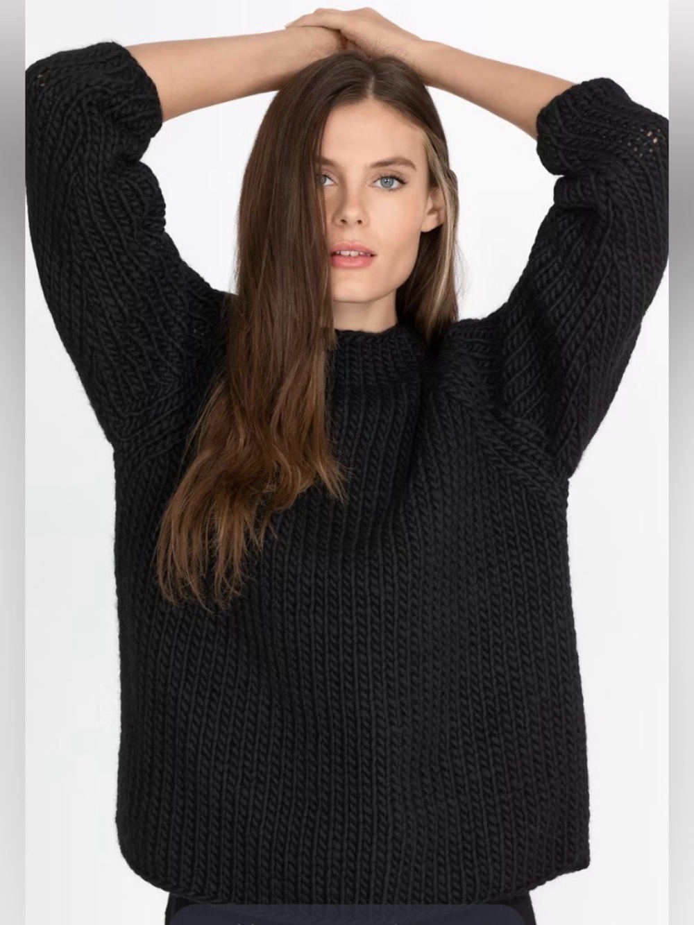 Johnny Was Calme Chunky Wool Alpaca Sweater Sz M